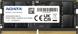 Pamięć do laptopa ADATA SODIMM, DDR5, 16 GB, 4800 MHz, CL40 (AD5S480016G-S)