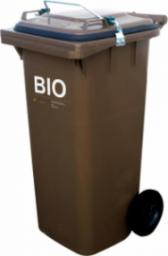 Europlast Austria Kosz pojemnik kubeł GASTRO ze szczelną pokrywą na śmieci odpady bio spożywcze - brązowy 120L