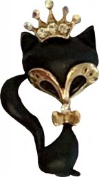 kufer-pasmanteria.pl Broszka 8 ( Czarny Kotek )