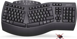 Klawiatura Perixx Perixx PERIBOARD-612B DE, ergonomic keyboard, dual mode, wireless/Bluetooth, Windows/Mac, black