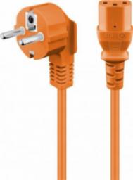 Kabel zasilający Goobay Kabel przyłączeniowy kątowy do urządzeń chłodniczych, 5 m, pomarańczowy - Długość kabla 5 m