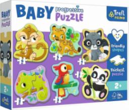 Trefl Puzzle Baby Progressive Zestaw 6w1 Zwierzęta egzotyczne 22 elementów