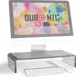  Duronic Duronic DM054 Podstawka pod monitor telewizor TV akrylowa czarna podstawa do 30 kg 50x 20 cm