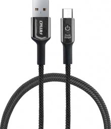 Kabel USB AMiO USB-A - microUSB 1 m Czarny (AMI-02526)