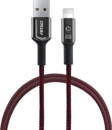 Kabel USB AMiO USB-A - Lightning 1 m Czerwony (AMI-02527)