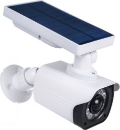  CE Solarna atrapa kamery, migająca dioda, czujnik ruchu, oświetlenie LED, naklejka gratis, SOL1800S