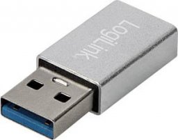 Adapter USB LogiLink USB-C - USB Srebrny  (AU0056)