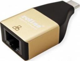 Karta sieciowa Roline ROLINE Adapter/ konwerter USB C RJ45 F/M Gigabit Ethernet