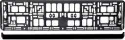 UTAL Ramka do mocowania tablicy rejestracyjnej- czarna elastycznazapakowana w woreczek foliowy z etykietą