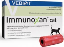  Vebiot Witaminy, suplementy dla kotów Vebiot Immunoxan cat 30 tabletek + woreczki na odchody