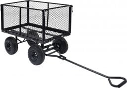  vidaXL Ogrodowy wózek ręczny, czarny, 350 kg