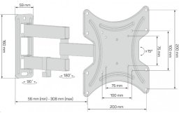 Connect IT CONNECT IT nástěnný držák na obrazovky 13-37", záruka 30 let, ČERNÝ