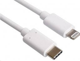 Kabel USB PremiumCord Lightning - USB-C 1 m Biały (kipod53)