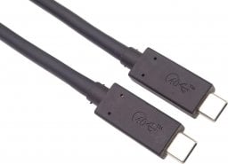 Kabel USB PremiumCord USB-C - USB-C 0.8 m Czarny (ku4cx08bk)