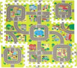  Springos Piankowe puzzle dla dzieci 90x90 cm ulice mata piankowa 9 elementów UNIWERSALNY