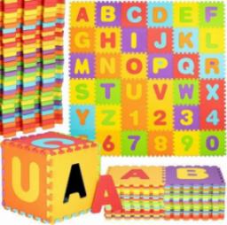  Springos Mata piankowa alfabet, cyfry 172x172 cm puzzle dla dzieci pianka EVA UNIWERSALNY