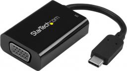 Adapter USB StarTech USB-C - VGA + USB-C Czarny  (CDP2VGAUCP)