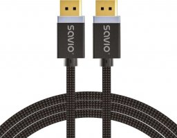Kabel Savio DisplayPort - DisplayPort 2m czarny (CL-166)