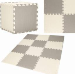  Springos Mata piankowa kwadraty 118x90 cm szare, białe, czarne puzzle dla dzieci, do ćwiczeń UNIWERSALNY