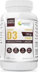  Wish Pharmaceutical WISH Pharmaceutical Vitamin D3 50mcg + Prebiotic - 120caps.