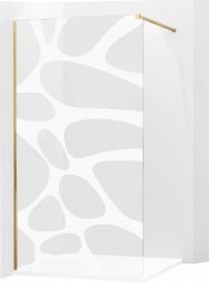  Mexen Mexen Kioto ścianka prysznicowa 90 x 200 cm, transparent/biały wzór 8 mm, złoty - 800-090-101-50-97