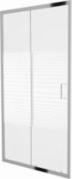  Mexen Mexen Apia drzwi prysznicowe rozsuwane 125 cm, pasy, chrom - 845-125-000-01-20