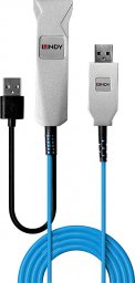 Kabel USB Lindy USB-A - 2x USB-A 100 m Niebieski (43346)