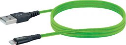 Kabel USB Schwaiger USB-A - Lightning 1.2 m Zielony (LPRO420501)
