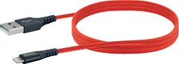 Kabel USB Schwaiger USB-A - Lightning 1.2 m Czerwony (LPRO410501)