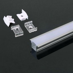 Taśma LED V-TAC Profil Aluminiowy V-TAC 2mb Anodowany, Klosz Mleczny, Wpuszczany VT-8107