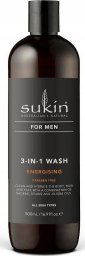  Sukin Sukin, FOR MEN  Energetyzujący żel do mycia ciała i włosów dla mężczyzn 3 w 1, 500 ml