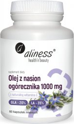  Aliness ALINESS Olej z nasion ogórecznika 20%/35% 1000 mg x 60 caps  one size