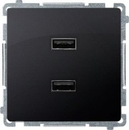  Kontakt-Simon Simon Basic Ładowarka 2 x USB (moduł), 2.1 A, 5V DC, 230V grafit matowy BMC2USB.01/28/B