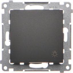  Kontakt-Simon Simon 54 Przycisk światło” (moduł) 10AX 250V szybkozłącza czarny mat DS1.01/49