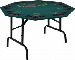  Garthen Składany stół do pokera dla 8 osób z uchwytami na napoje