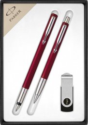  Parker Komplet Parker Vector Pióro wieczne +Długopis +USB czerwony