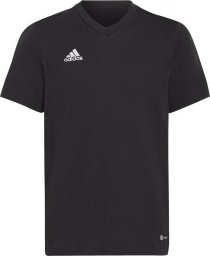  Adidas Koszulka sportowa dziecięca adidas TEE czarna bawełniana 128 - junior