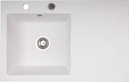 Zlewozmywak Brenor  granitowy, biały,  kuchenny Mingus 80L (7,5cmx 50,5cm)