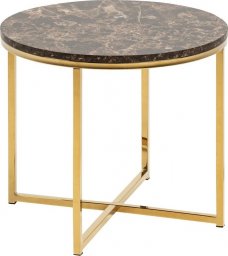  Actona Stolik TABLE/SIDE/ACT/KIMI/MARBLEBROWN+GOLD/R50