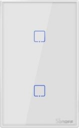  Sonoff T2US2C - 2-gang Wi-Fi Smart Wall Switch US - White