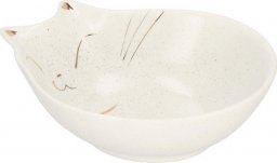  Springos Miska dla kota ceramiczna 15cm beżowa, złota UNIWERSALNY