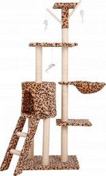  ModernHome Drapak dla kota domek drzewo legowisko 138cm xl Panterka