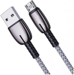 Kabel USB Jellico USB-A - microUSB 1 m Szary (6973771103666)