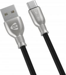 Kabel USB Jellico USB-A - microUSB 1 m Czarny (6971805924591)