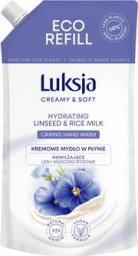 Luksja Luksja Creamy & Soft Kremowe mydło w płynie Len i Mleczko ryżowe 400 ml opakowanie uzupełniające