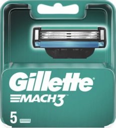  Gillette Gillette Mach3 Ostrza wymienne do maszynki do golenia dla mężczyzn, z ostrzami twardszymi niż stal, 5 sztuk