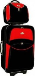  Kemer Zestaw Mała walizka PELLUCCI RGL 773 S + Kuferek S Czarno czerwony