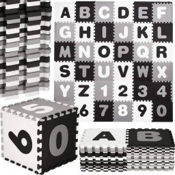  Springos Mata piankowa alfabet, cyfry 175x175 cm puzzle dla dzieci pianka EVA UNIWERSALNY
