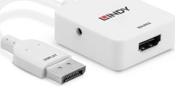 Adapter AV Lindy DisplayPort - HDMI biały (38303)