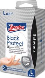  Spontex Spontex Black Protect 20 szt L rękawice nitrylowe